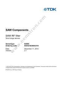 B39321B3905U510 Datasheet Page 3