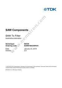 B39901B4330P810 Datasheet Page 3