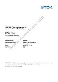 B39921B3300H110 Datasheet Page 3