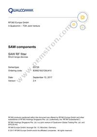 B39921B3728U410 Datasheet Cover