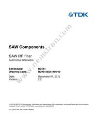 B39941B3514H910 Datasheet Page 3