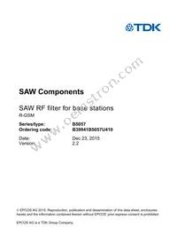 B39941B5057U410 Datasheet Page 3