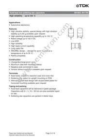 B41693A8227Q7 Datasheet Page 2