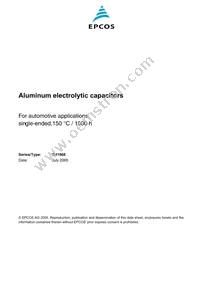 B41868W8477M Datasheet Cover