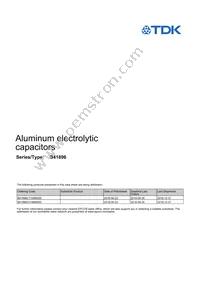 B41896C7108M000 Datasheet Cover