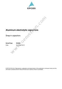 B43508A5687M000 Datasheet Cover