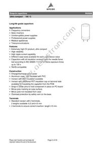 B43508A5687M000 Datasheet Page 2