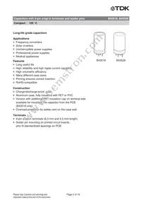 B43516A9188M080 Datasheet Page 2