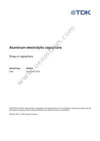 B43624B9567M000 Datasheet Cover