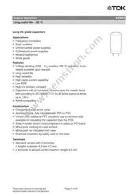 B43624B9567M000 Datasheet Page 2