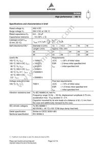 B43698B5226Q7 Datasheet Page 3