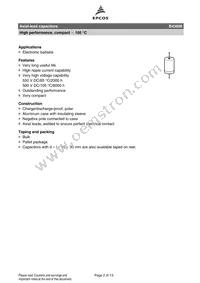 B43699C5336Q7 Datasheet Page 2