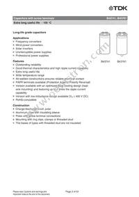 B43761A5109M000 Datasheet Page 2