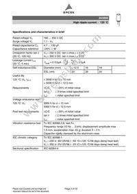 B43866C9226M003 Datasheet Page 3