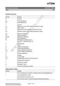 B57127P709M301 Datasheet Page 17