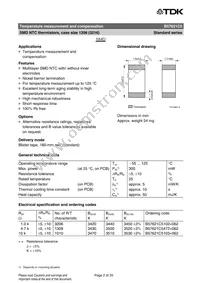 B57621C5103K062 Datasheet Page 2