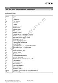 B59011E0160A040 Datasheet Page 7