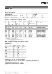 B59314A0120B010 Datasheet Page 3