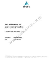 B59585B1150A70 Datasheet Cover