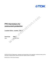 B59860C120A54 Datasheet Cover