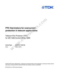 B59970T1100A062 Datasheet Cover