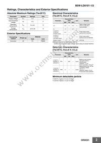 B5W-LD0101-2 Datasheet Page 2