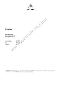 B64290A0084X830 Datasheet Cover