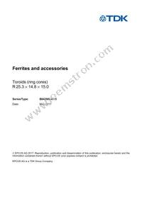 B64290L0615X072 Datasheet Cover