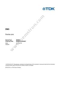 B65805C0250A087 Datasheet Cover