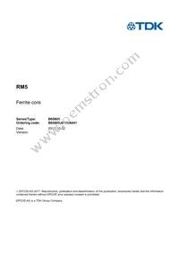 B65805J0160A041 Datasheet Cover