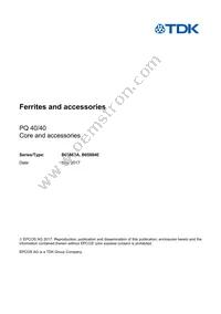 B65883A0000R092 Datasheet Cover