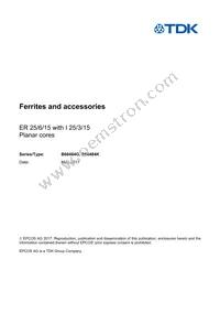 B66484K0000X192 Datasheet Cover