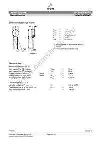 B72205S0600K311 Datasheet Page 3