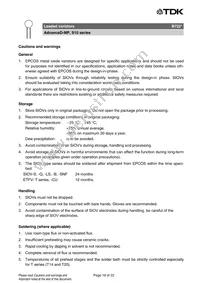 B72210P2511K101 Datasheet Page 18