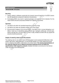 B72210P2511K101 Datasheet Page 19