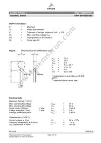 B72210S0500K531 Datasheet Page 2