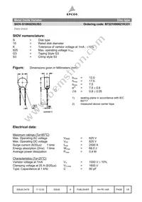 B72210S0621K331 Datasheet Page 2