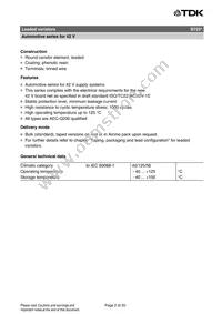 B72210S1390K501 Datasheet Page 2