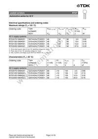 B72210S1390K501 Datasheet Page 3