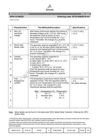 B72214Q0621K101 Datasheet Page 7