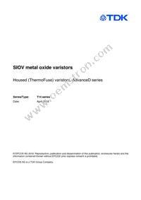 B72214T2421K105 Datasheet Cover