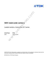 B72220S1390K501 Datasheet Cover