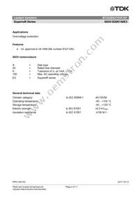 B72220S3151K101 Datasheet Page 2