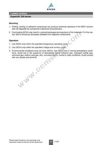 B72220S3271K101 Datasheet Page 11