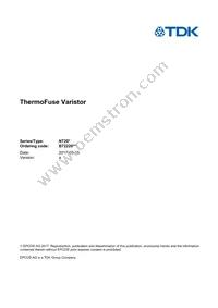 B72220W2321K101 Datasheet Cover