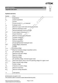 B72225S4581K101 Datasheet Page 21