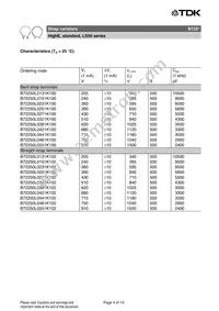 B72250L0461K102 Datasheet Page 4