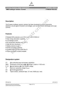 B72500E5170S270 Datasheet Page 2