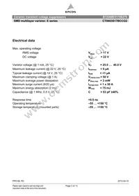 B72500E5170S270 Datasheet Page 3