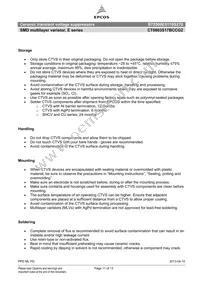 B72500E5170S270 Datasheet Page 11